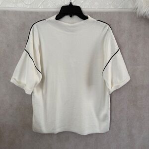 Industry Republic Mock Neck Tipped Knit Top